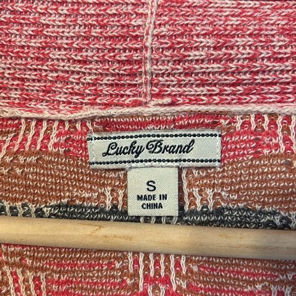 Lucky Brand Southwest Pattern Swing Waterfall Cardigan Small - Picture 2 of 5